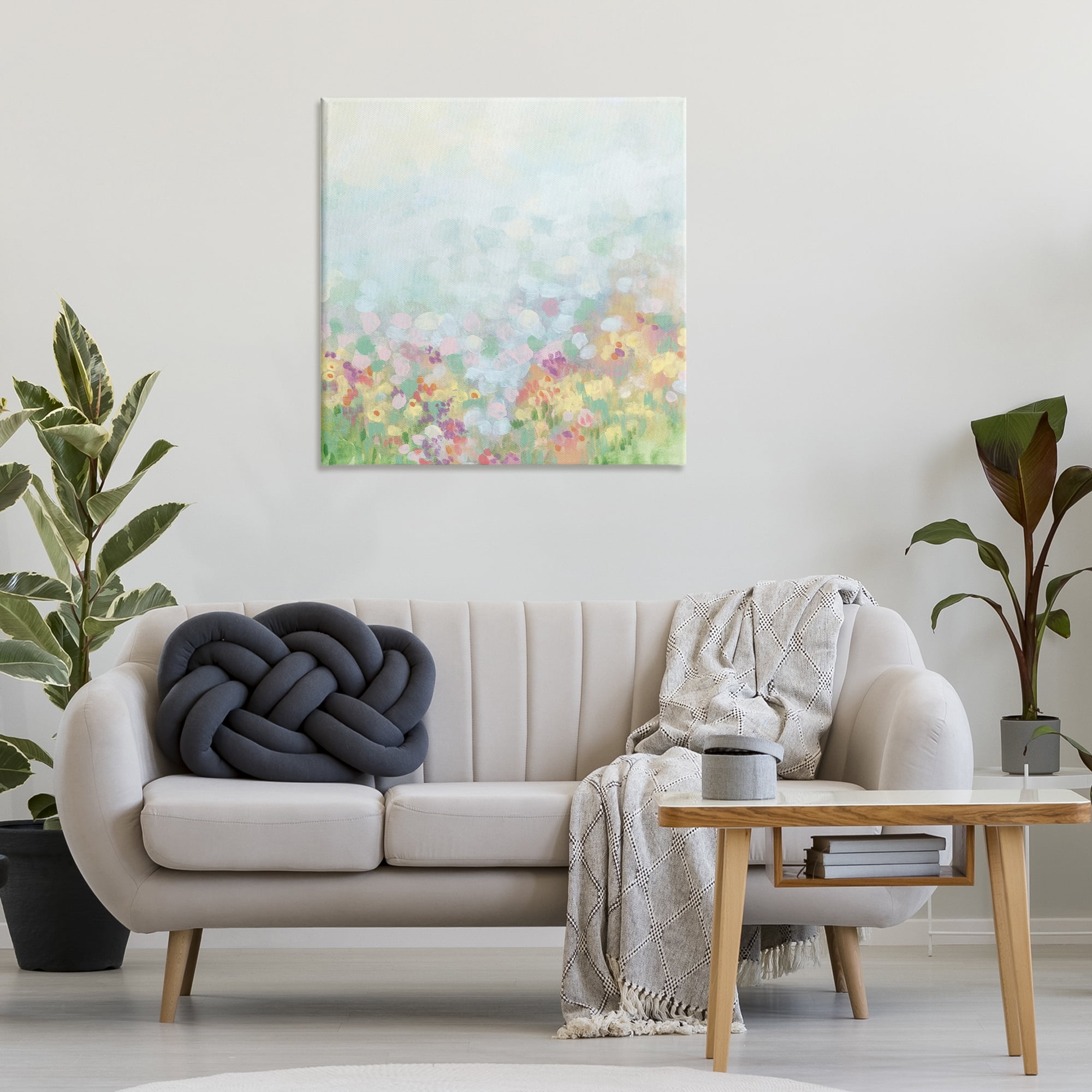 Stupell Industries Abstract Soft Meadow Abstract Painting Gallery Wrapped Canvas Art Print Wall Art, 30 x 30