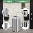 thumbnail image 3 of 13 Gallon/50 Liter Open Top Trash Can, Stainless Steel Garbage Can with Removable Inner Bucket, Heavy Duty Commercial Grade Round Waste Container for Kitchen, Home, Office, 3 of 6