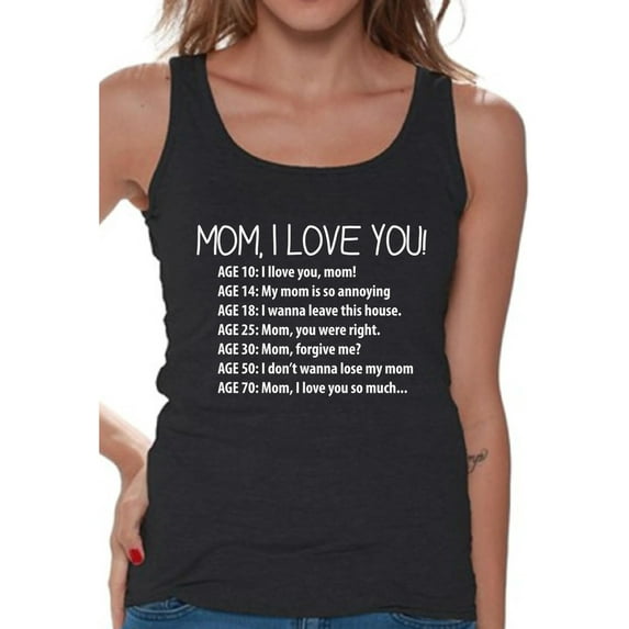 Awkward Styles Women's Mom I Love You Cute Graphic Tank Tops Mother's Day Gift