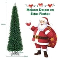 thumbnail image 3 of Árbol de Navidad Artificial Abeto decoración 240 cm 1000 Puntas PVC con Soporte de Metal Plegable para Fiesta Hogar verde Costway, 3 of 7