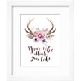 thumbnail image 2 of Your Vibe Attracts Your Tribe  Floral Boho Watercolor, Animals Framed Art Print Wall Art by Kris_art Sold by Art.Com, 2 of 5