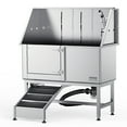 thumbnail image 1 of VEVOR 50" Pet Dog Bathing Station w/Ramp, Professional Stainless Steel Dog Grooming Tub w/ Soap Box, Faucet,Rich Accessory, Dog Bathtub for Large,Medium,Small Pets, Washing Sink for Home Left, 1 of 9
