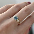 thumbnail image 3 of Womens Fashion Personalized Gemstone Alloy Ring Set, Electroplated Imitation Gold, 3-Piece Set, 3 of 6