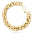 thumbnail image 2 of Vintage Havana Evelyn Chunky Link Bracelet 18K Gold-plated For Women, 2 of 5
