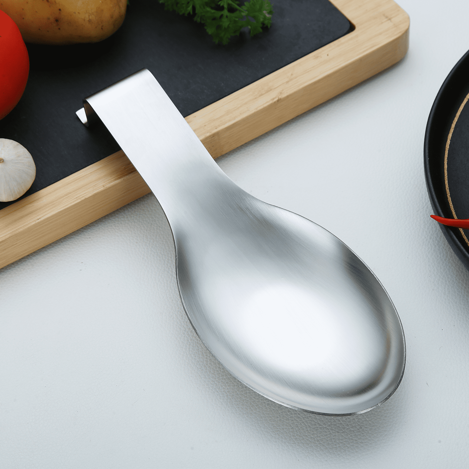 Matte Silver Spoon Rest, Stainless Steel Spoon Holder For Stove, Kitchen  Utensil Holder For Ladles, Tongs, Spatula, Spoon Holder For Stove (2pc-9.5  In