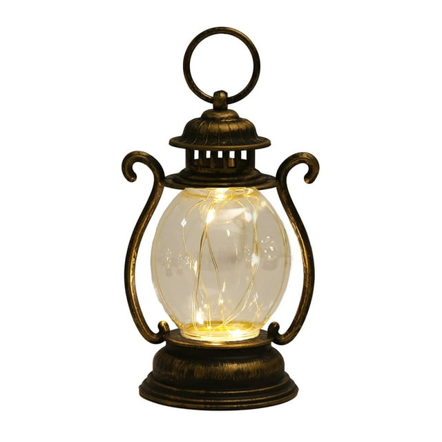 CSChome Handle Lantern Retro Style LED Hanging Lantern Soft-Powered Night Light Party Decoration