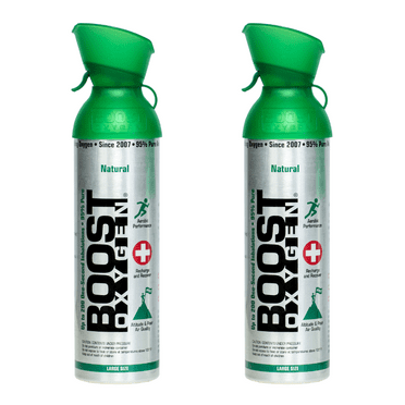 Boost Oxygen Large Natural 10L Canister | Respiratory Support for Aerobic Recovery, Altitude, Performance & Health (2 Pack)