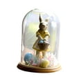 thumbnail image 4 of Estatua de conejo, escultura de Animal, obra de arte, decoración artesanal, figura de de mesa de dibujos animados, adorno para estante de, 4 of 9