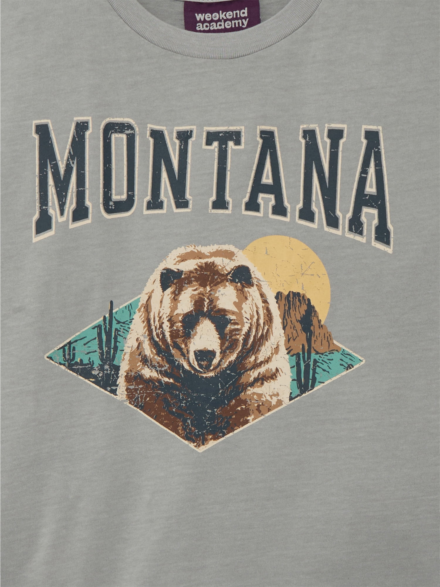 Weekend Academy Boys Oversized Graphic Tee with Short Sleeves, Sizes 4-18
