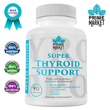 Thyroid Support Supplement with Iodine for Hypothyroidism | Natural Complex for Weight Loss | Supports Focus & Clarity |Vitamin B12, Zinc, Ashwagandha, Bladderwrack, Cayenne | Helps You Feel (Best B Complex For Weight Loss)