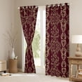 thumbnail image 3 of Castle Fairy Hippie Floral Damask Curtains Pack of 2 (42x84 Each),Luxury Curtains Blackout, 3 of 6