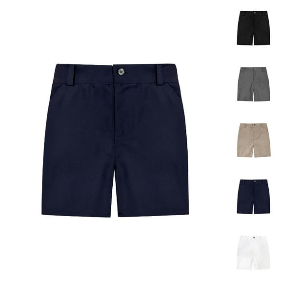 Boys Shorts Boys Casual Shorts Youth Boys Shorts Stretch School Clothes Kids Flat Front Dress Chino Twill Casual Shorts Pockets