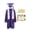 Purple, variant on Kindergarten Graduation Gown Cap Set Printed Stole 2026 Congrats Grad Outfit With Tassel & Certificate (14 Years, Red)