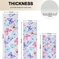 thumbnail image 4 of Light Purple Butterfly Pattern Kitchen Rugs Sets Of 3,Kitchen Runner Rugs Non Skid Washable,Decorative Kitchen Floor Mats for Kitchen,Sink,Laundry,17"x30"+ 17"x47" + 17"x59", 4 of 6