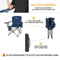 thumbnail image 6 of KingCamp Padded Chair with Cupholder, Cooler, and Pocket, Blue (2 Pack), 6 of 12