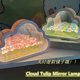 thumbnail image 2 of Lámpara de tulipán con espejo de nube, luz nocturna artesanal, adornos de dormitorio de niña, marco de fotos creativo, lámparas de mesa, mesita de noche, cumpleaños hecho a mano, 2 of 4