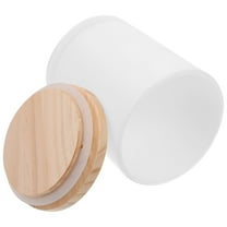 Worgeous Glass Containers Glass Candle Jar White 1Set