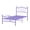 Purple, variant on SOLLED Full Size Heart Shaped Metal Bed Frame with Headboard and Footboard, Platform Bed with 11.5'' Underbed Storage, No Box Spring Needed, for Bedroom, White