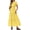 Yellow, variant on Womens Summer Maxi Dress Short Sleeve V Neck Hollow Out Eyelet A Line Long Flowy Beach Vacation Dresses