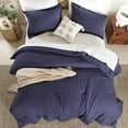 thumbnail image 6 of Full Size Comforter Set 7 Pieces Navy Blue Full Bed Set Microfiber Soft Full Comforter Lightweight Fluffy Comforter Set with Fitted Sheets,Flat Sheets,Pillow Shams,and Pillowcases, 6 of 14