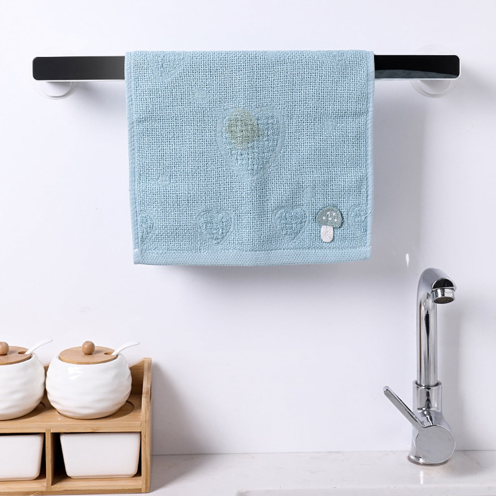 Wall Mounted Towel Bathroom Rack Holder Self-adhesive Hanging Kitchen Holder 