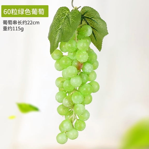 suxuMhao Artificial Grapes,3 Packs 8.66 IN Simulation Fruit,60-Grapes Bunch Fake Fruits,Faux Fruit for Home Decor,Artificial Fruits & Vegetables Decor Fruit for Holiday & Retail Display, Green