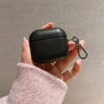 thumbnail image 1 of DIY Luxury Soft Leather Customization Earphone Case For Airpods 3 Pro 1 2 Cover Customer Name Letters Print Protective Cover Black For Airpods Pro, 1 of 6