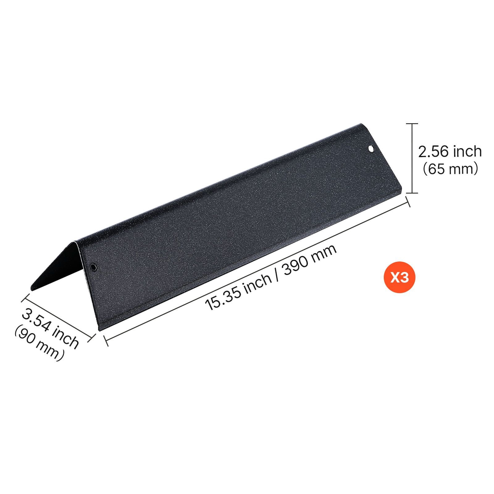 Flavorizer Bars 3-Pack Snowflake Porcelain Enameled Steel Compatible with Weber Spirit I and II 200 Series Gas Grills