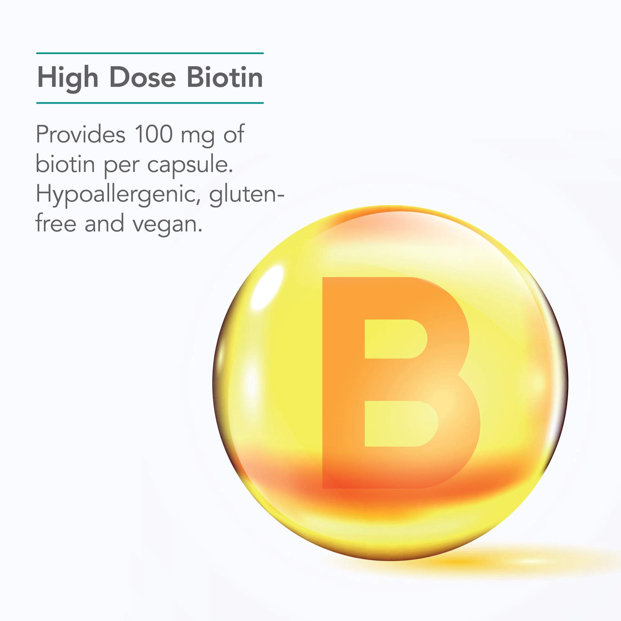 NutriCology Biotin Blast - Delivers 100 mg Biotin - Vitamin B - Metabolism & Energy Production Support - Hair, Skin & Nail Supplement - Gluten-Free - 90 Servings - 90 Vegetarian Capsules