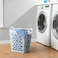 thumbnail image 2 of Mainstays 1.5 Bushel Flexible Plastic Laundry Hamper, Clear, Set of 3, 2 of 5