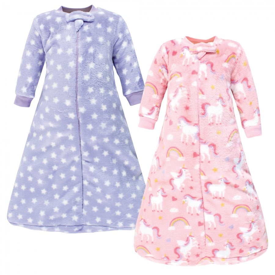 Hudson Baby Infant Plush Long-Sleeve Sleeping Bag, Sack, Blanket, Celestial Unicorn, 0-9 Months