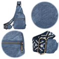 thumbnail image 3 of Bolso Bandolera Pecho Pequeño Casual para Mujer Riñonera Cuero PU, 3 of 9