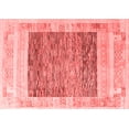 thumbnail image 1 of Ahgly Company Machine Washable Indoor Rectangle Abstract Red Modern Area Rugs, 4' x 6', 1 of 4