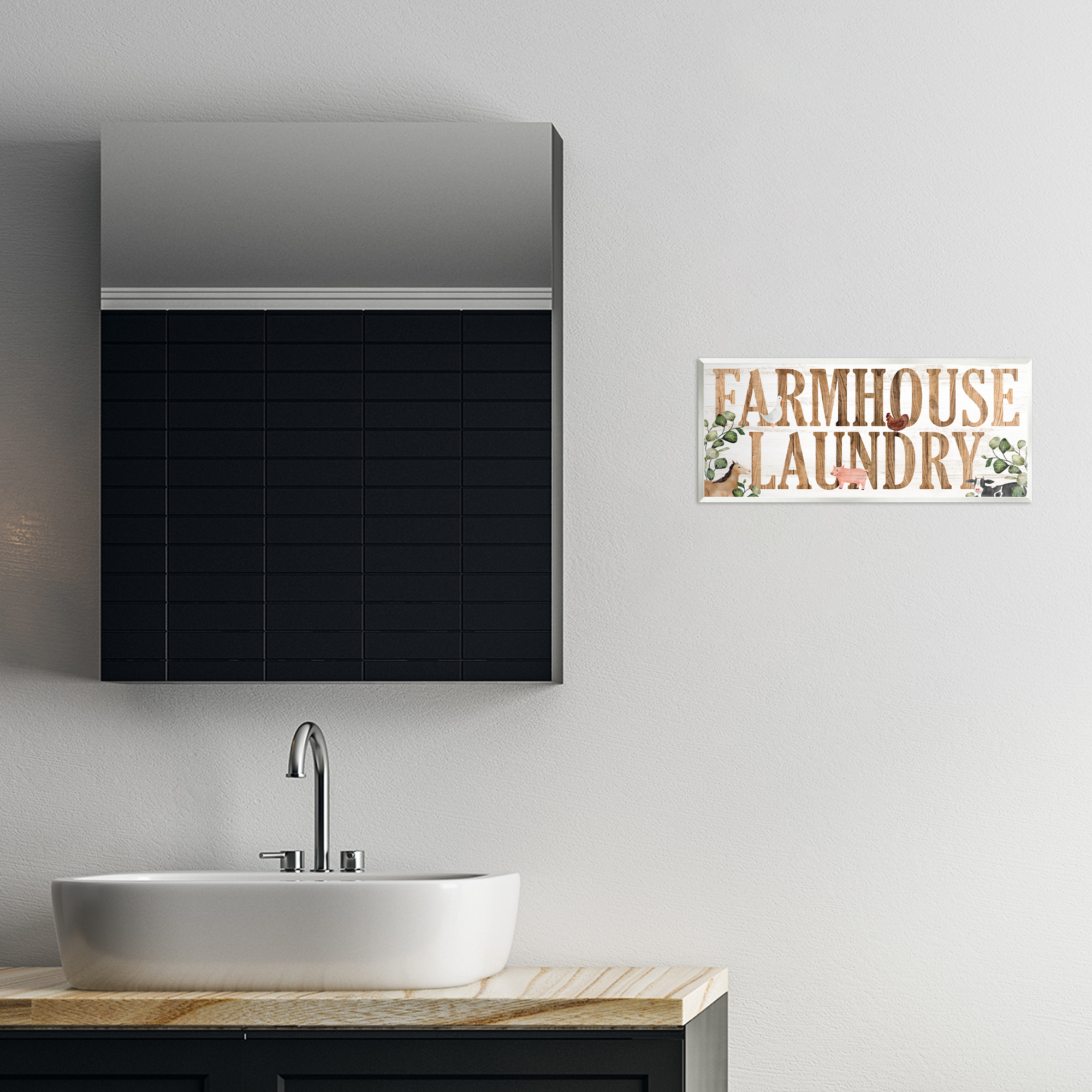 Rustic Farmhouse Laundry Wall Plaque Art, design by Kim Allen