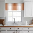 thumbnail image 3 of Orange White Ombre Valance Curtains for Kitchen/Living Room/Bathroom/Bedroom Window, Rod Pocket Small Topper Half Short Window Curtains Voile Sheer Scarf, Farmhouse Country Minimalist Art 60"x18", 3 of 8