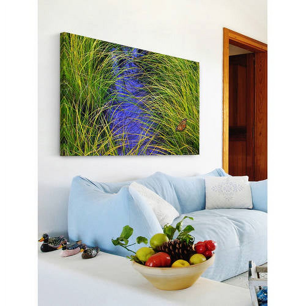 Marmont Hill - "Grass over the Brook" by Chris Vest Painting Print on Wrapped Canvas