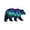 Blue B, variant on Northern Lights Wildlife DIY Patchwork Kit, Creative Fabric Craft, Handmade Home Decor Project, Unique Gift for Craft Lovers (Polar Bear)