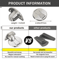 thumbnail image 7 of 3X Floor Mount Magnet Door Stopper - Magnetic Door Stop, Magnets Door Stops Wall Prop Hold Open (Silver), 7 of 7
