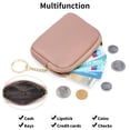 thumbnail image 5 of GOIACII Mini Coin Purse Soft Leather Small Coin Pouch Purses Women Zipper Pocket with Key Ring, 5 of 7
