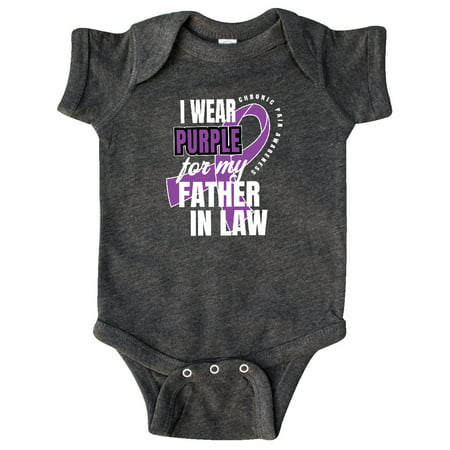 

Inktastic Chronic Pain I Wear Purple For My Father in Law Gift Baby Boy or Baby Girl Bodysuit