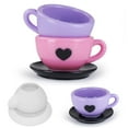 thumbnail image 3 of Heart-Shaped Tea Cup Silicone Mold, 3.6" x 1.7" Cup & 3.4" Saucer, Easy Demold and Clean, for Making Romantic Desserts and Handmade Soaps, 3 of 8