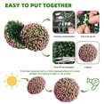 thumbnail image 2 of Towallmark 2 PCS 21.7'' Artificial Topiary Balls UV Protected, Flower Topiary Balls Decorative Balls for Indoor Outdoor Decor, Wedding Decoration, Pink Rose, 2 of 8
