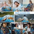 thumbnail image 5 of Ocean Turtle Cooling Blanket, Lightweight Breathable Summer Throw Blanket with Double Sided Cold Effect,Sea Coral Underwater Animal Fish Blue Picnic Beach Blankets Bed Sheet for Hot Sleepers 40"x60", 5 of 8