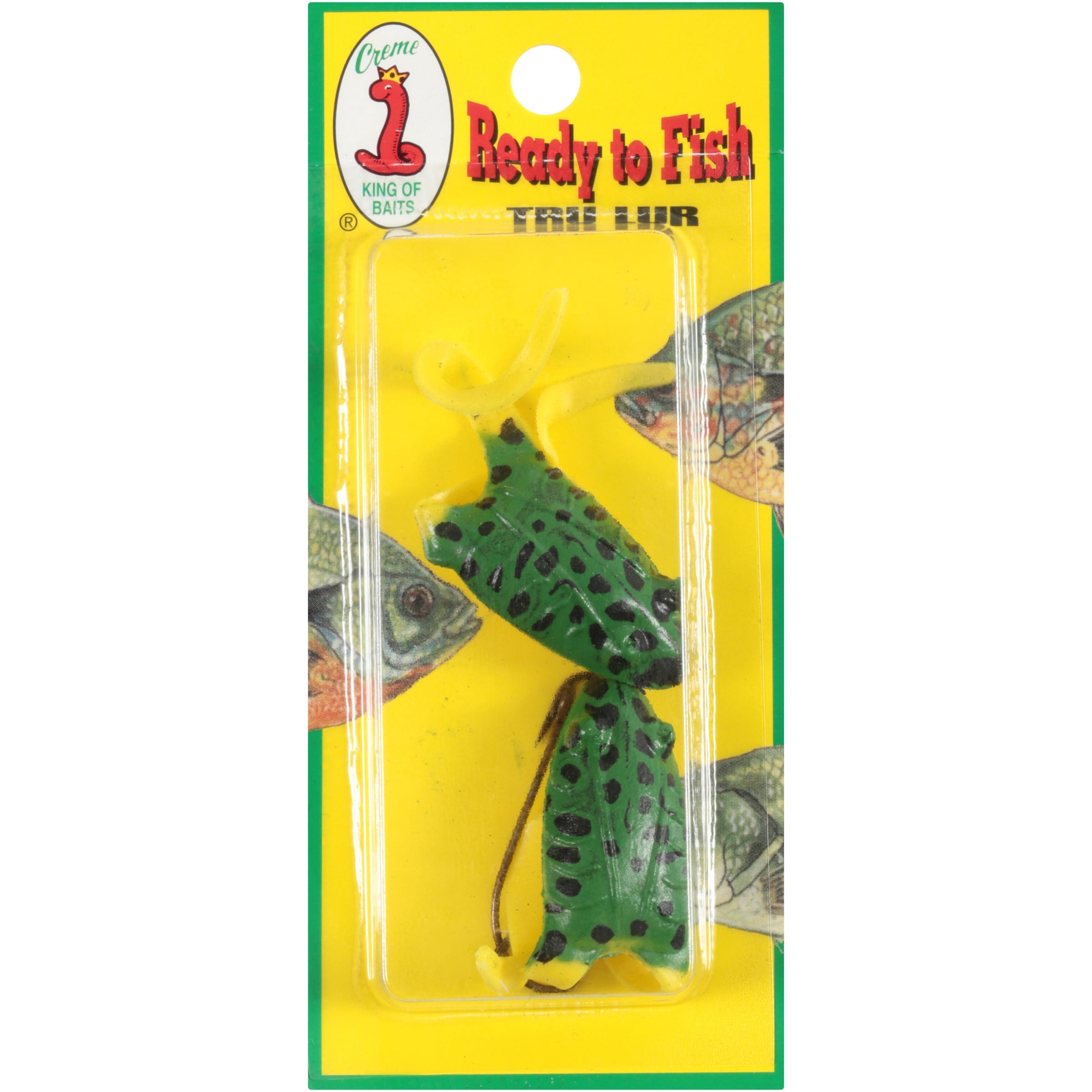 Crème Floating Frog Lure 2 Pack, Chartreuse