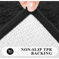 thumbnail image 7 of MeyJey Bathroom Rugs Set of 3 Piece, Bath Mats, Microfiber Non Slip Shaggy Ultra Soft Bathroom Runner with U Shaped Contour Toilet Mat for Bathroom, Shower Inside Floor, Black, 7 of 7