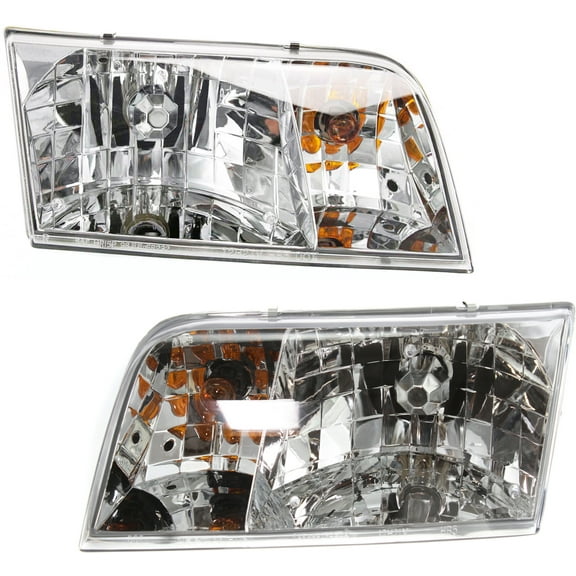 Garage-Pro Driver and Passenger Side Headlight for Ford Crown Victoria 1998-2011 Halogen With bulb(s) Replaces# 4W7Z13008A 4W7Z13008B