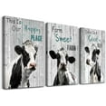 thumbnail image 1 of Cow Pictures Wall Decor Farmhouse Animal Cute Cow Wall Art Rustic Barn Picture Canvas Painting Wall Decor Inspirational Artwork Prints Home Decorative For Living Room Bedroom Bathroom Framed, 1 of 6