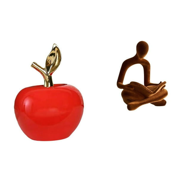 Estatua,Escultura de fruta artificial,estatua y artesanía,Colección de figuras de cerámica para decoración del hogar,Figura de pensador abstracto,Estatua de pensador abstracto,decoración