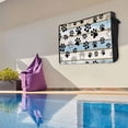 thumbnail image 6 of Outdoor TV Cover 40 to 43 Inches, Brown Blue Wood Grain Cute Dog Paw Cat Paw Waterproof and Weatherproof TV Cover with Remote Control Pocket, Flat Screen TV Cover Protector for Outside TV, 6 of 6