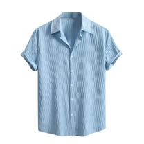 Big and Tall Mens Shirts 2025 Solid Plus Size Casual Baggy Beach Resort Outfits Lapel Collar Short Sleeve Tops Summer